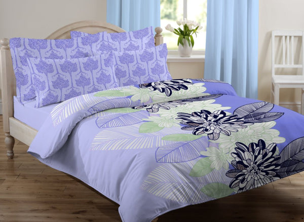 Minu double royalty cotton cordinatedpillow bedsheets